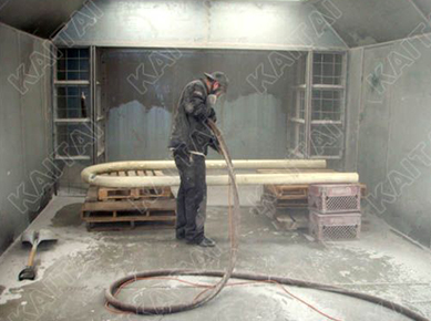 Sandblasting Room Surface Cleaning
