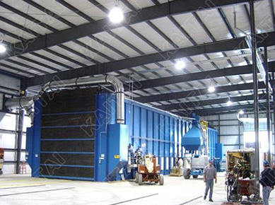 Sandblasting Room Surface Cleaning